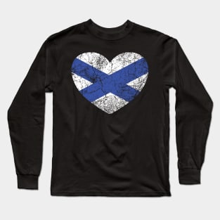 Vintage Nova Scotia Heart Flag Long Sleeve T-Shirt